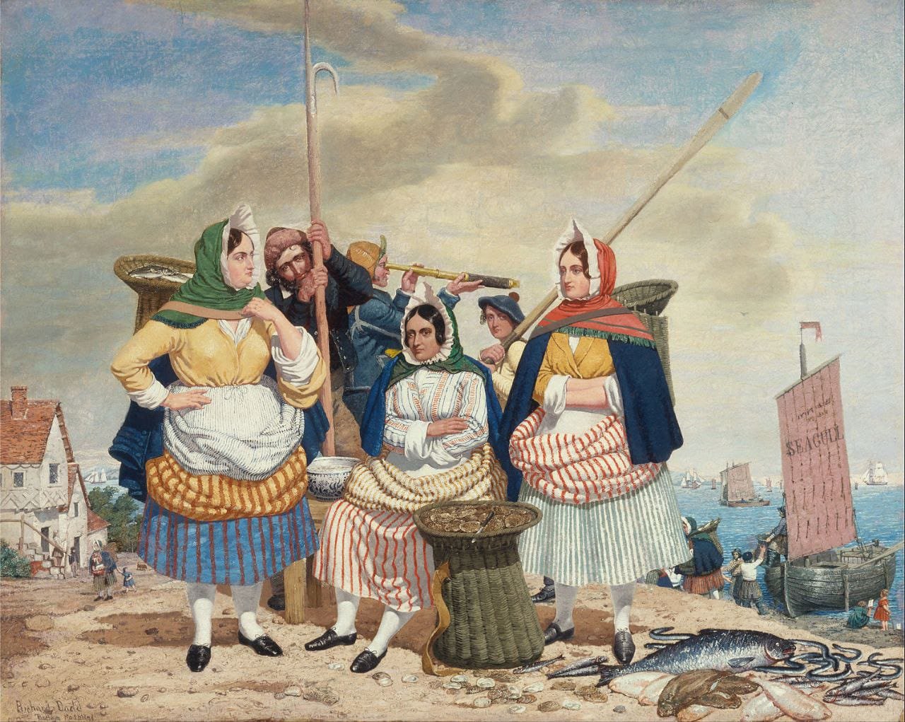 Fish Market by the Sea (c. 1860) Artist: Richard Dadd (England, 1817–1886)