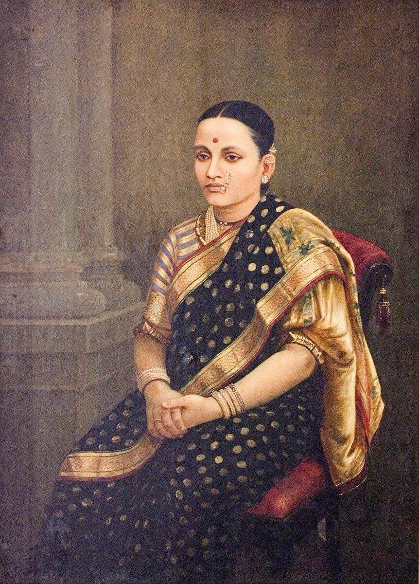 Portrait of a Lady (1893) Artist: Raja Ravi Varma (India, 1848–1906)